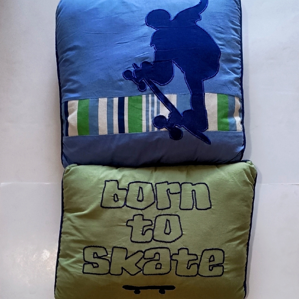 NWOT BOYS SKATEBOARD PILLOWS